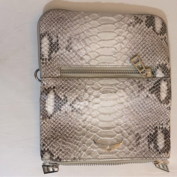 Zadig & Voltaire Natural Rock Savage Nano Snake-embossed Leather Cross-body Bag - Picture 4 of 7